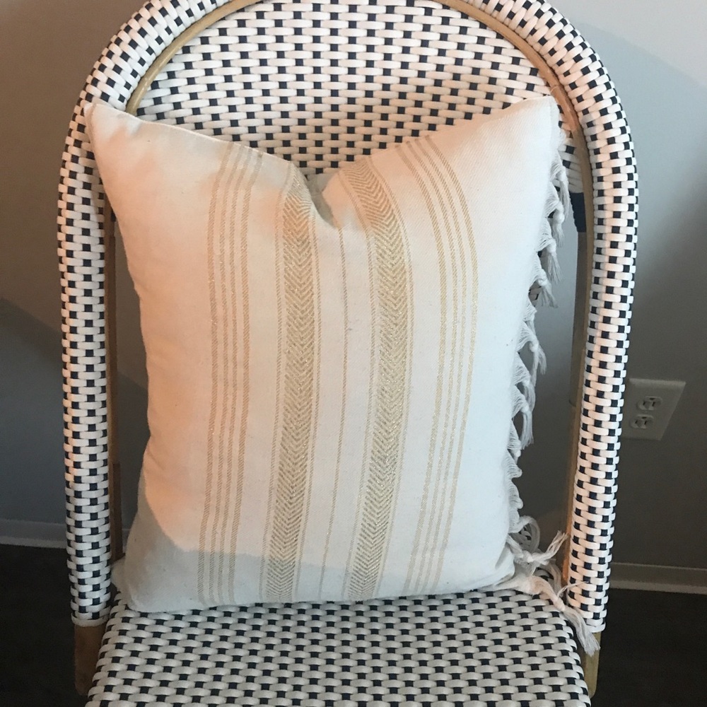 Throw Pillow cover. Great condition. 14.5”- 16.5”.